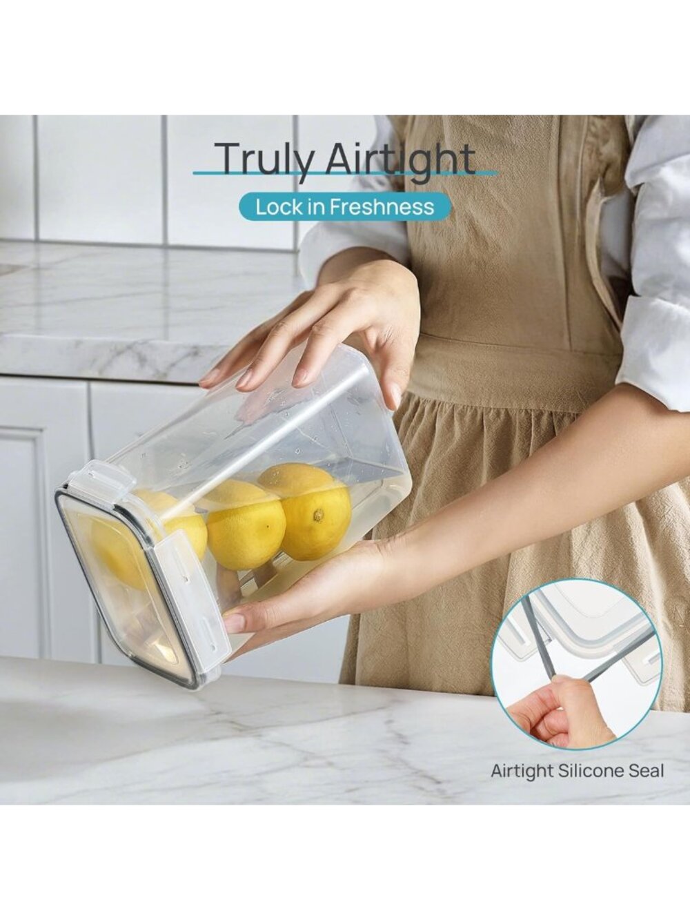 Airtight Plastic Food Storage Containers Set - 24 Pcs Canisters for Kitchen - Picture 4 of 7